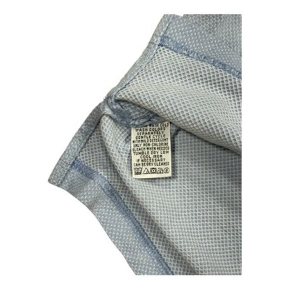 Tommy Bahama Polo Shirt Men M Silk Cotton Blue TB Logo Golf Resort Tee Classic - Picture 5 of 15